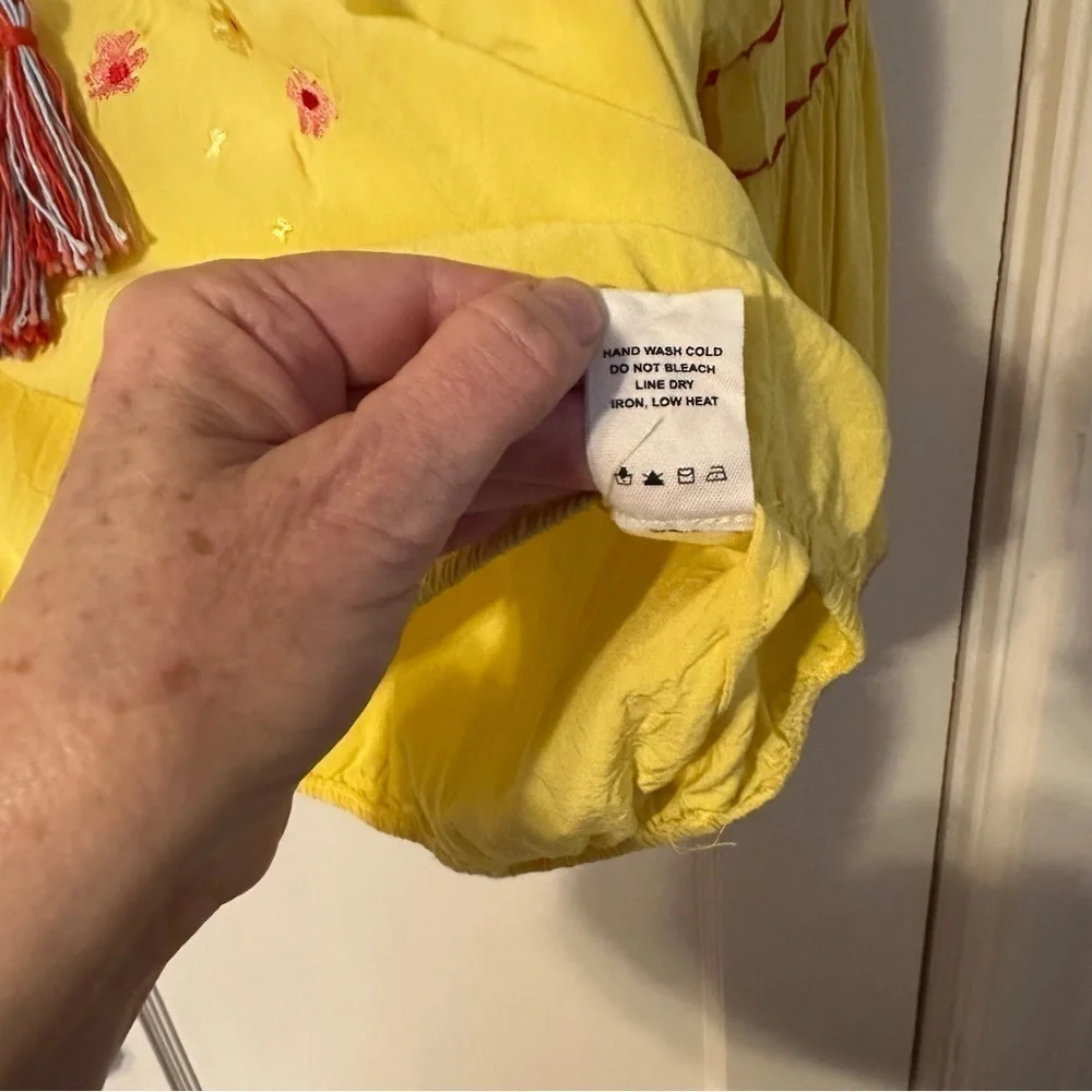 Chelsea & Violet Blouse Yellow Bubble Waist